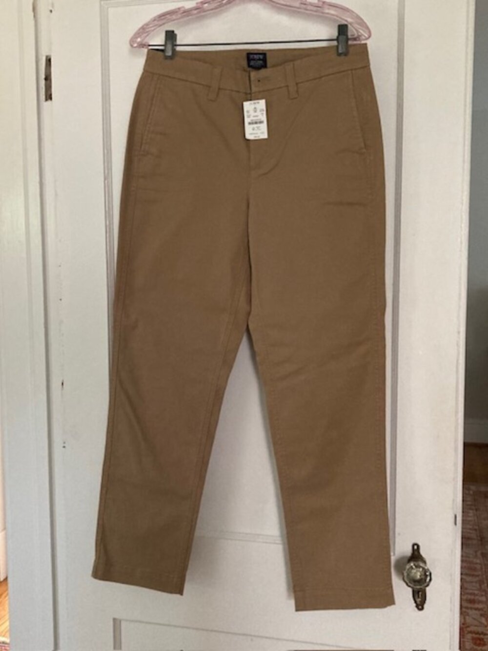 J. Crew High-Rise Girlfriend Chino Pants Camel Tan AD156 Size 4 NWT